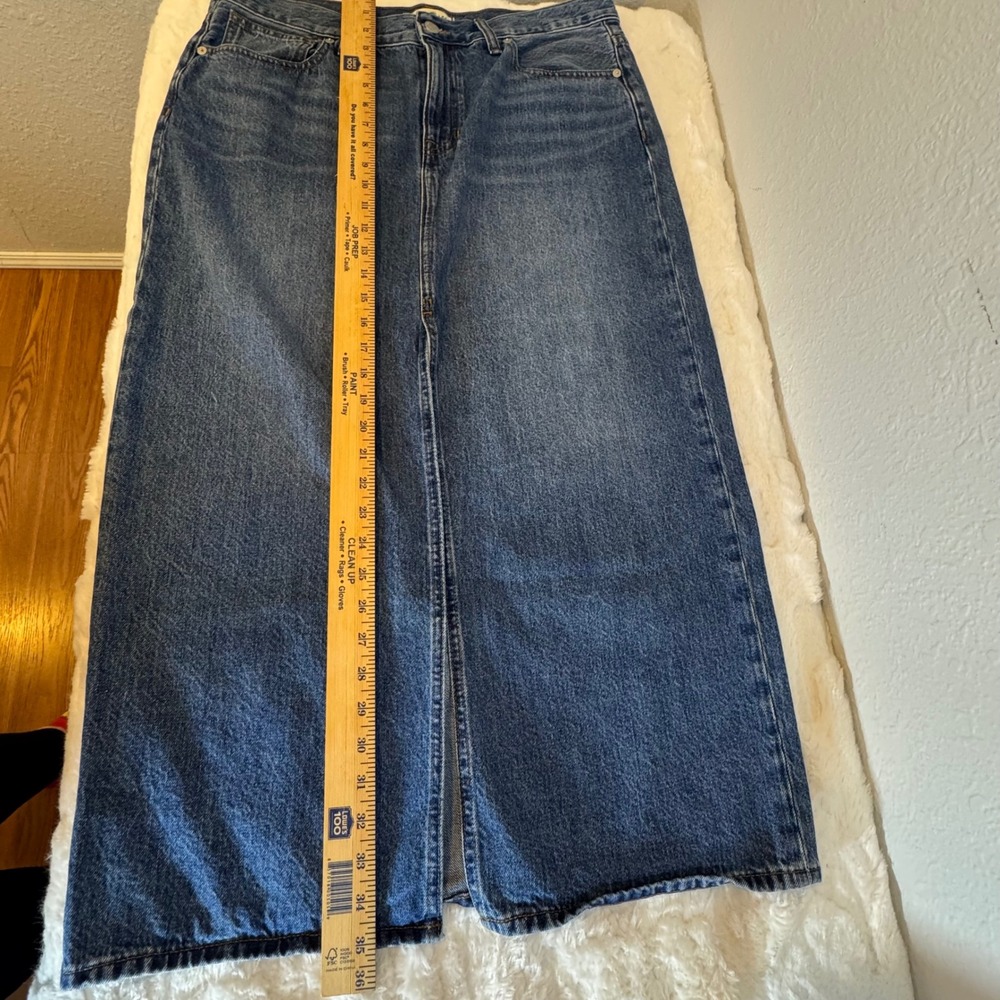 Madewell Denim Midi Skirt Medium Wash Front Slit Cotton Size 29 CKP482132694 - Picture 14 of 14